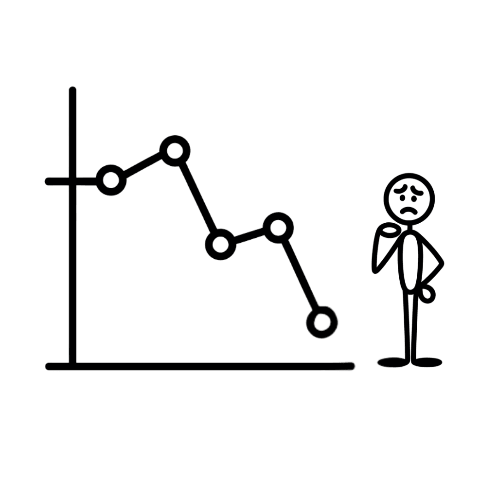 stick figure man worried about training progress. Resilience Rehab & performance exercise physiology & physiotherapy - Expert Pain Management and Rehab Solutions
